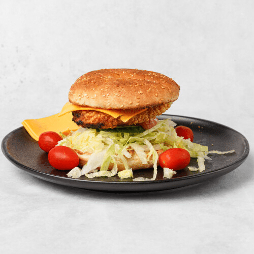 Crispy chicken burger menu