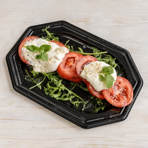 Fris slaatje tomaat burrata mozzarella