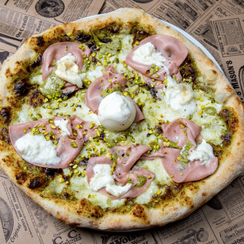 Pizza al pistacchio