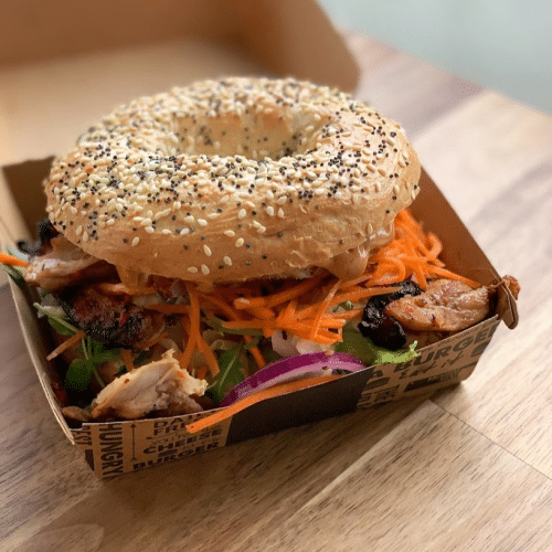 Bagel BBQ chicken