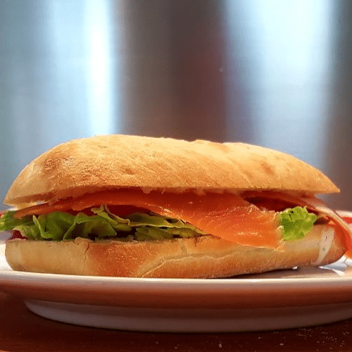 Broodje gerookte zalm