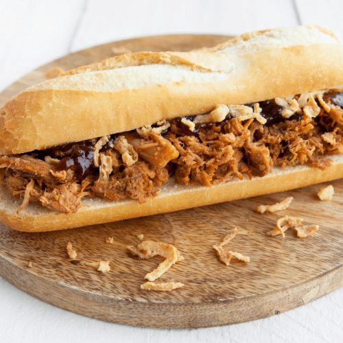 pulled pork lang broodje