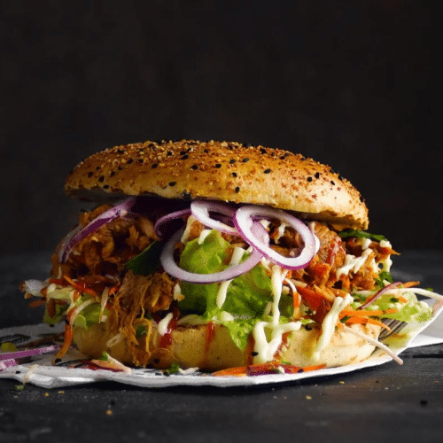 pulled pork rond broodje