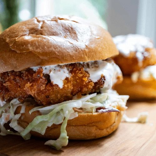 Hot honey chicken burger