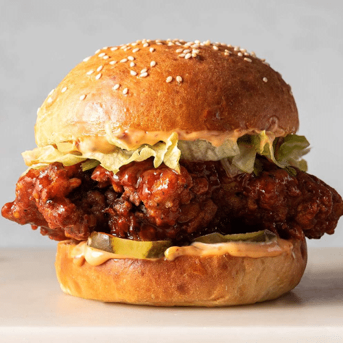 Spicy chicken burger