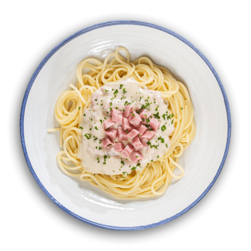 Pasta kaassaus met ham
