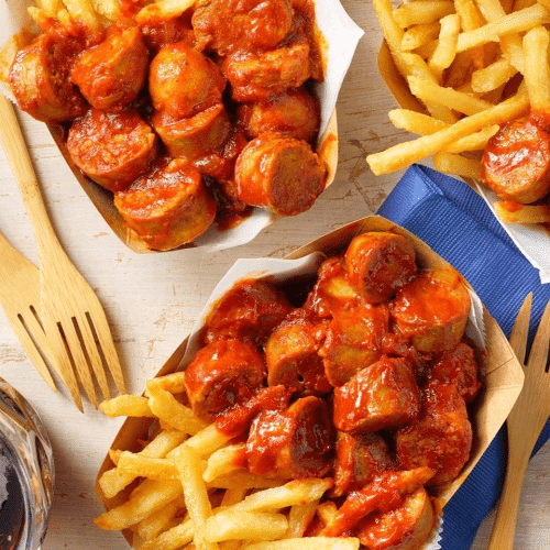 Curryworst met Fries