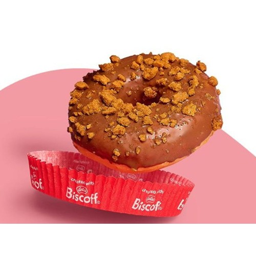 Gevulde donut Lotus Biscoff