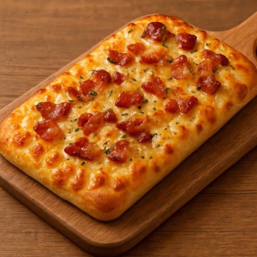 Cheesy bread bacon