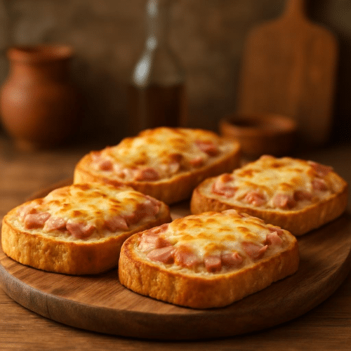 Lookbrood met kaas en ham