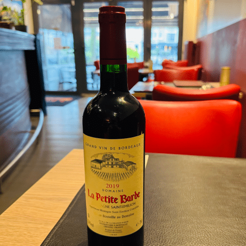 Bottle of red wine France