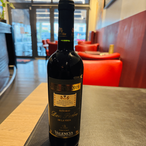 Bottle of red wine Don Pedro