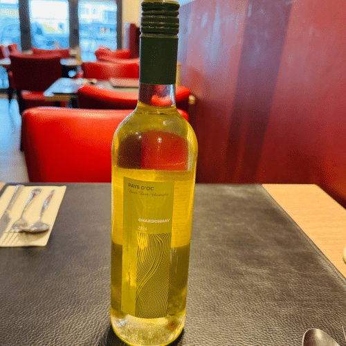 Bottle of white wine Saint Christophe