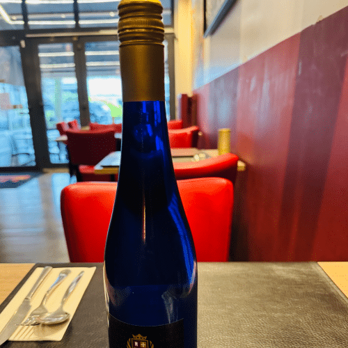 Bottle of sweet white wine