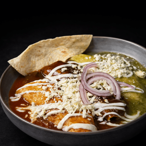 Enchiladas emplumadas vegetarianas