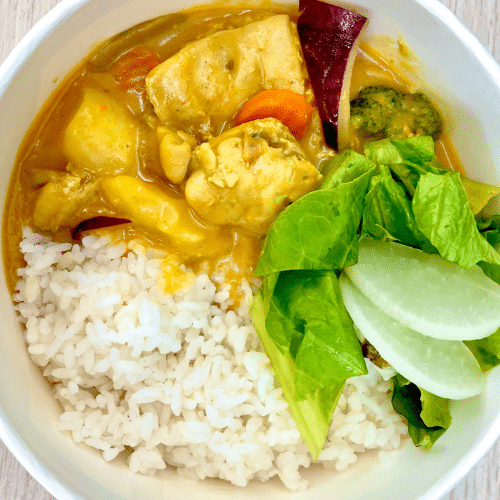 Korean curry chicken ricebowl