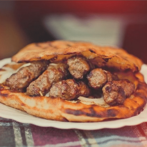 Hamburger albanais / Qebap