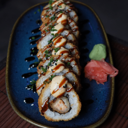 Dragon eye (fried salmon)