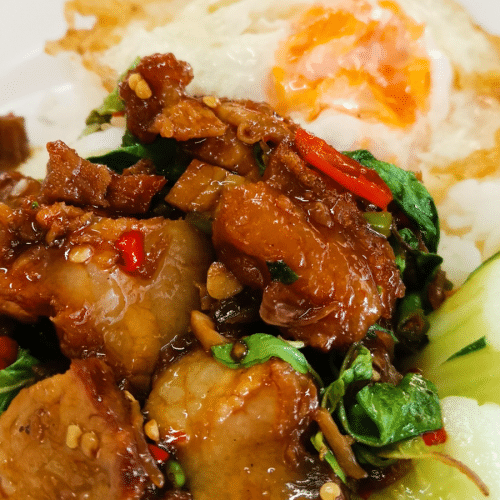 Pad Krapow Moo Krob