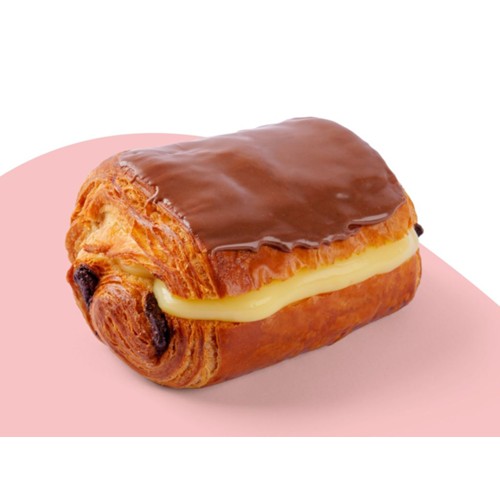 Dubbele pure chocoladekoek met crème