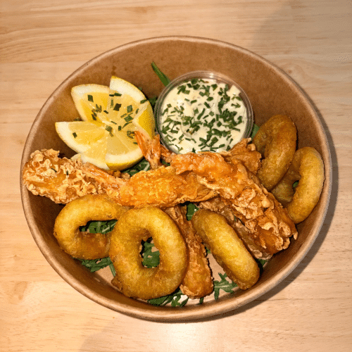 Mix Calamars et scampis frits