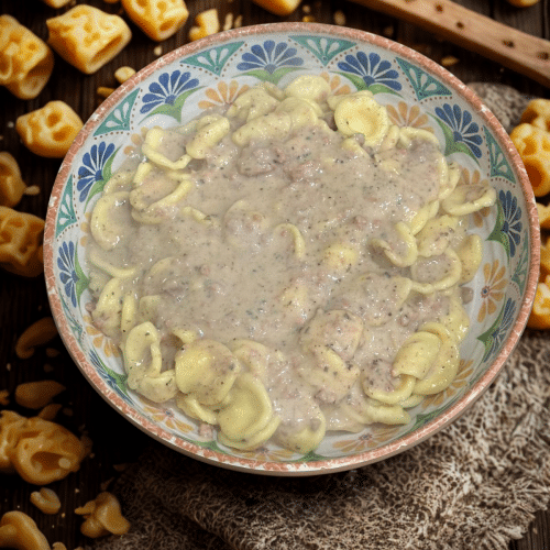 Orecchiette sauce truffe saucisse