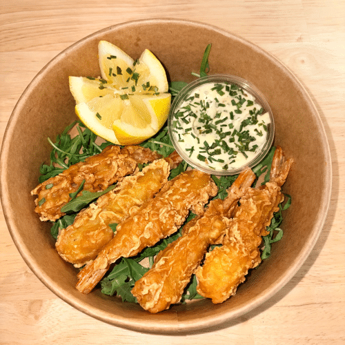 Scampis Panées frits