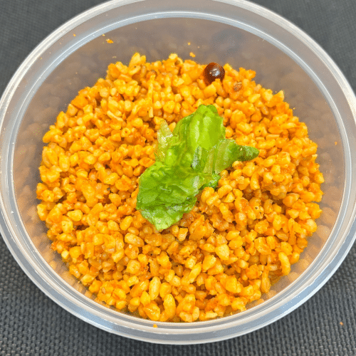 Burgul met groentenmix .