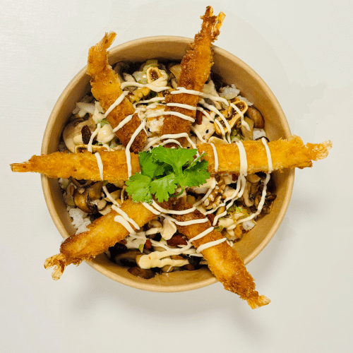 Donburi beignets de scampis