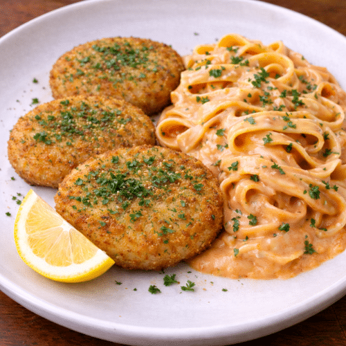 Escalopes de veau tagliatelle tomate crème