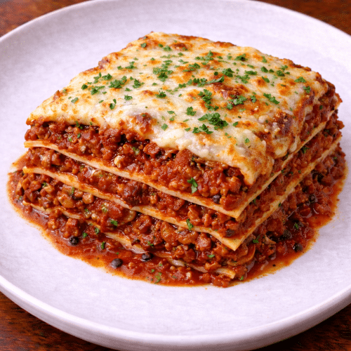 Lasagne traditionnelle de haché de porc et veau