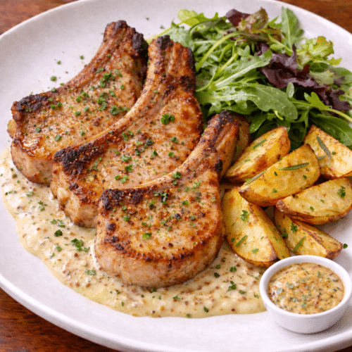 Porcelet grillé avec pommes de terre