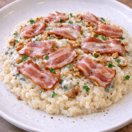 Risotto gorgonzola et pancetta