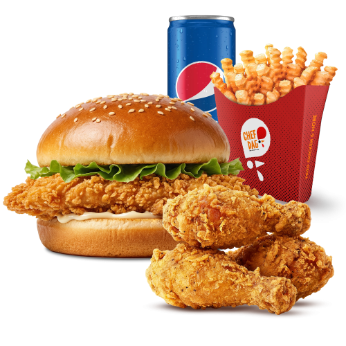 Chef Combi Menu (Burger + 3 wings)