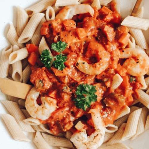 Pasta scampi diabolique