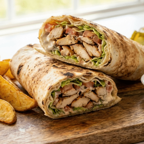Double chicken shawarma