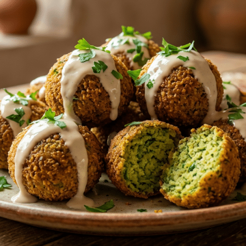 Falafel gevulde uien