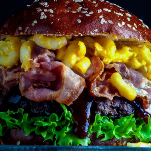 Mac 'n cheese burger menu