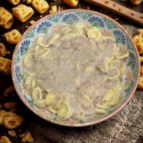 Orecchiette sauce truffe saucisse