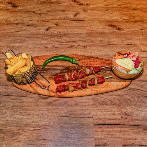 Assiette brochette de boeuf