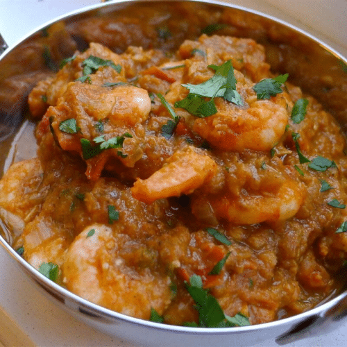 Scampi madras (hot)