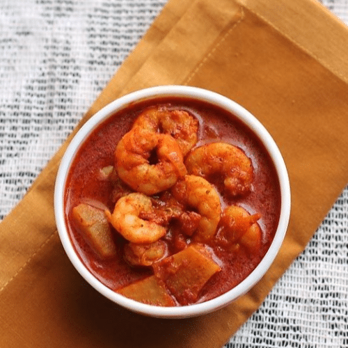 Scampi vindaloo (hot)