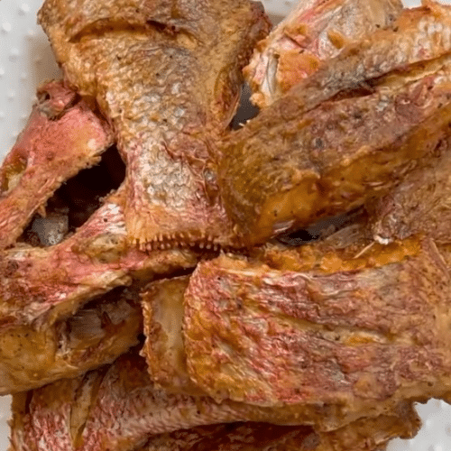 Fried & crispy tilapia fish (2 pieces)