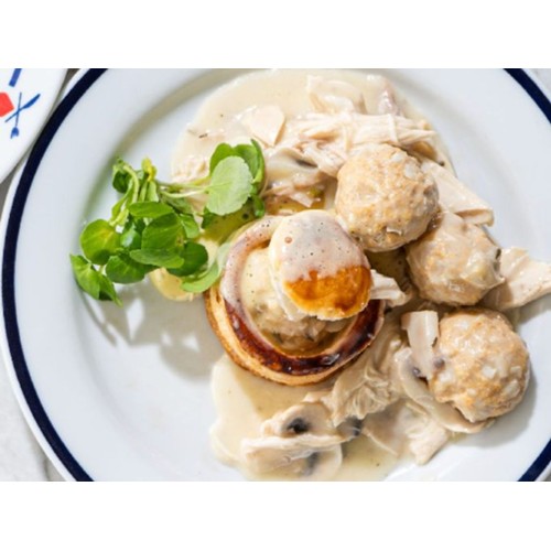 Vol au ballekes   with stoemp or salad