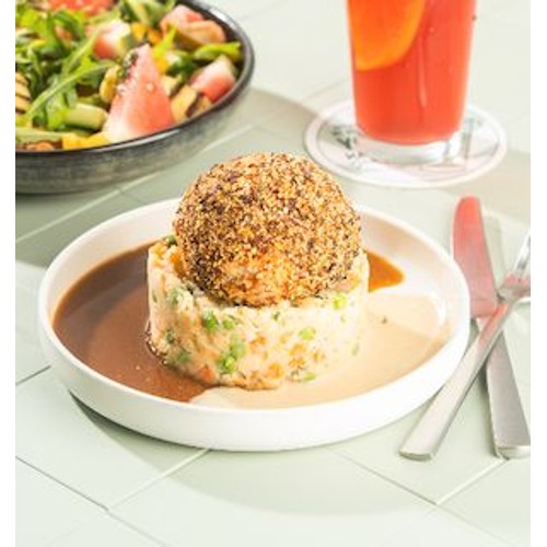 Delicious Veggie Ball with Stoemp or Salad