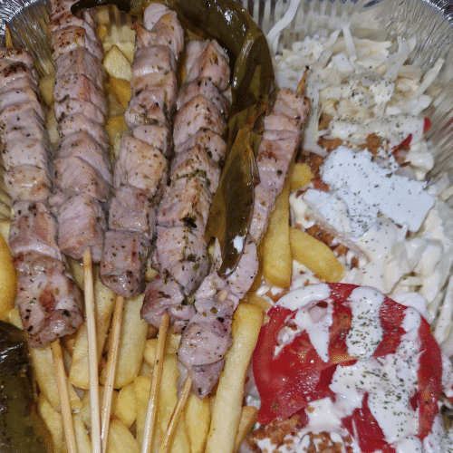 Assiette agneau brochette