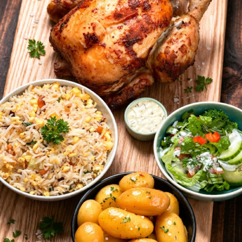 2 personen deal volle kip met bijgerechten