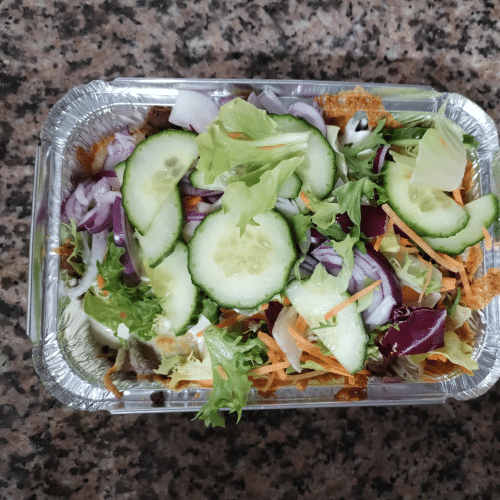 Kapsalon kipfilet met feta kass