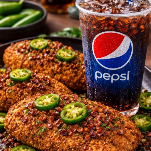 Chicken tendres jalpino pepsi