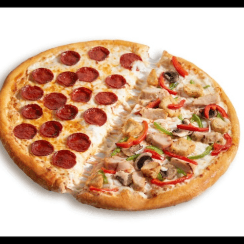 Pizza half kipfilet salami